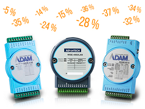 Снижение цен на модели серий ADAM-4000, ADAM-6000 и WISE-4000/LAN