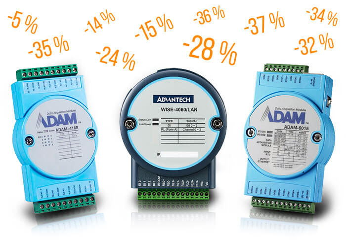 Снижение цен на модели серий ADAM-4000, ADAM-6000 и WISE-4000/LAN